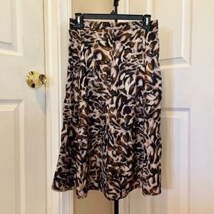 Patterned Midi Skirt